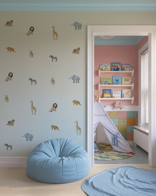 Mini Safari Nursery Wall Stickers - Nursery Stickers