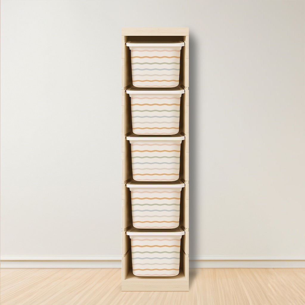 Squiggly Line Stickers For Ikea Trofast Drawers (Side Facing Vertical Units)