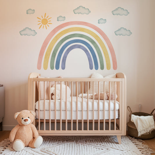 Hello Sunshine Rainbow Nursery Wall Sticker