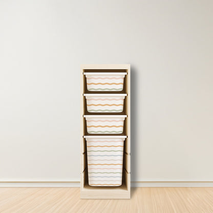 Squiggly Line Stickers For Ikea Trofast Drawers (Side Facing Vertical Units)