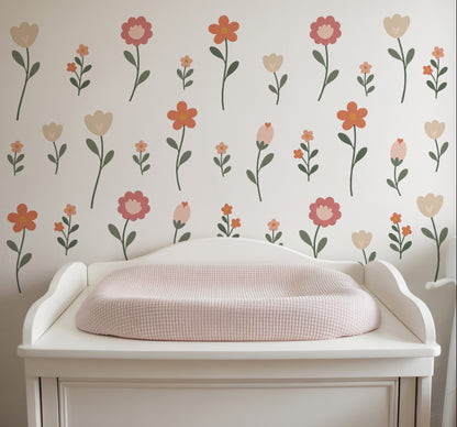 Flower Patch Nursery Wall Stickers