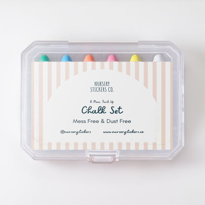 Twist Up Mess Free Chalks in bright colors with smooth twist mechanism, perfect for creative kids’ playtime fun