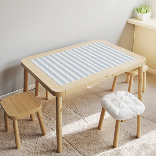 Striped Stickers For Ikea Flistat Table