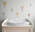 Soft Sky Hot Air Balloon Set Wall Stickers