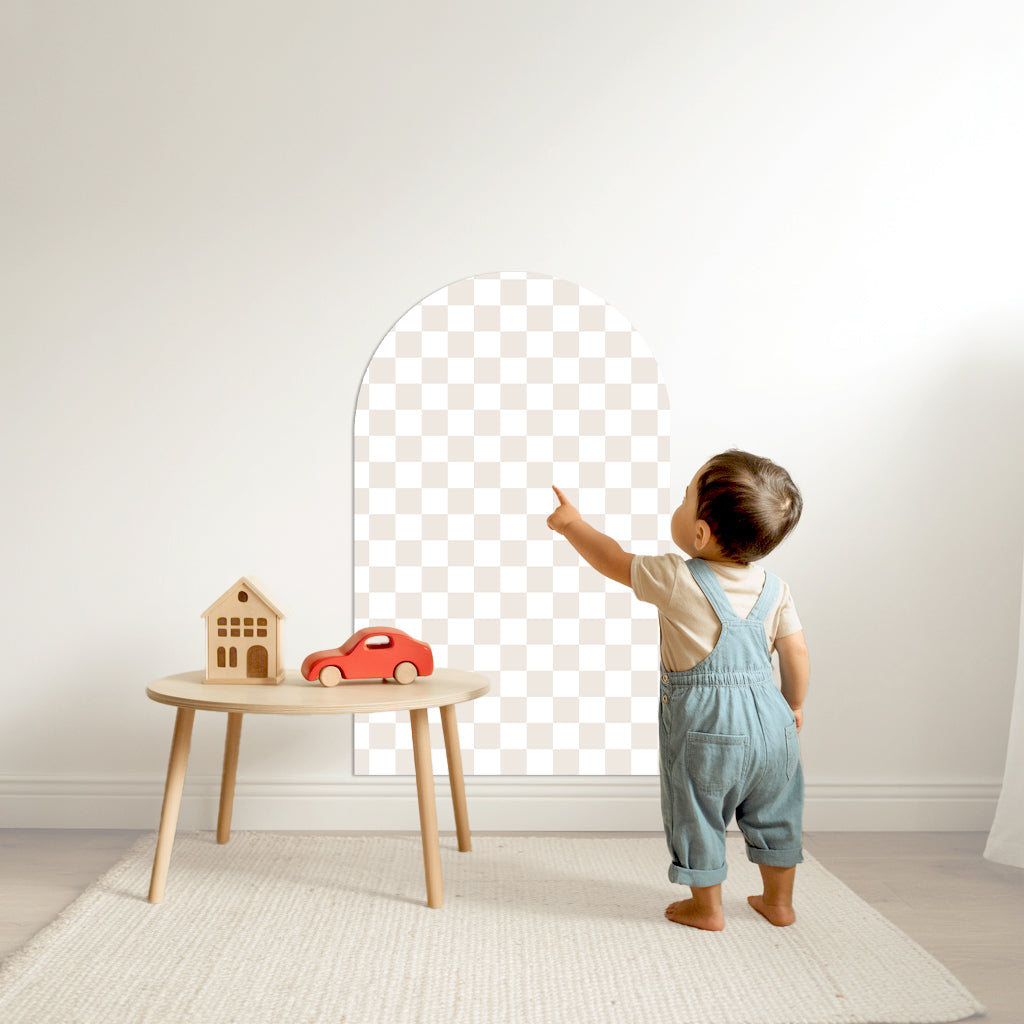 Removable Check Magnetic Arch Chalk Board Wall Sticker