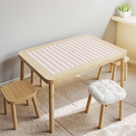 Striped Stickers For Ikea Flistat Table