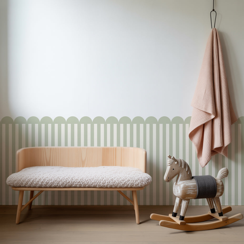 Scallop Stripe Panel Wall Sticker