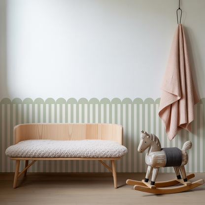 Scallop Stripe Panel Wall Sticker