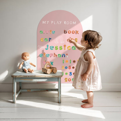 Removable Magnetic Arch Chalk Board Wall Sticker - Nursery Stickers