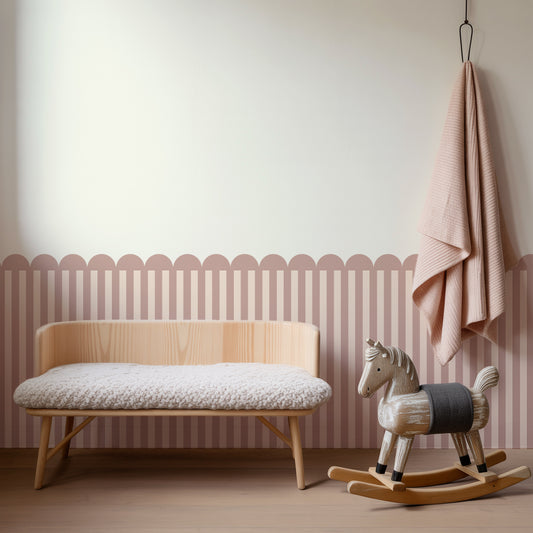 Scallop Stripe Panel Wall Sticker
