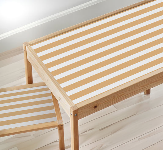 Striped Stickers For Ikea LÄTT Table