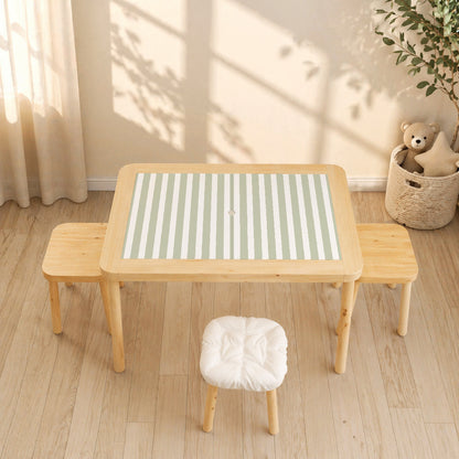 Striped Stickers For Ikea Flistat Table