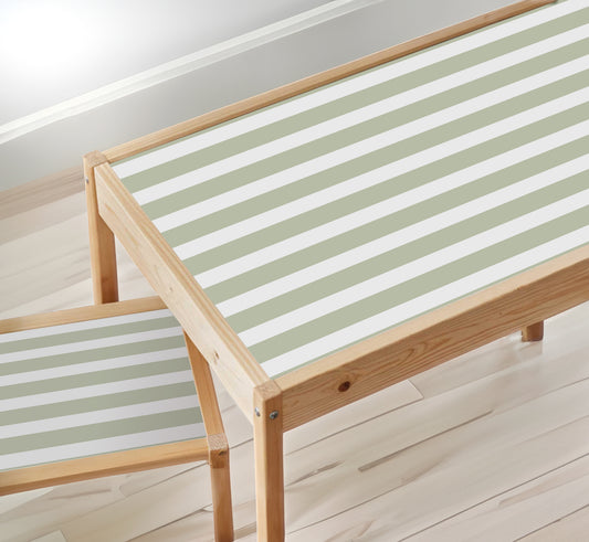 Striped Stickers For Ikea LÄTT Table