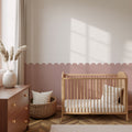 Block Coloured Scalloped Panel Wall Sticker