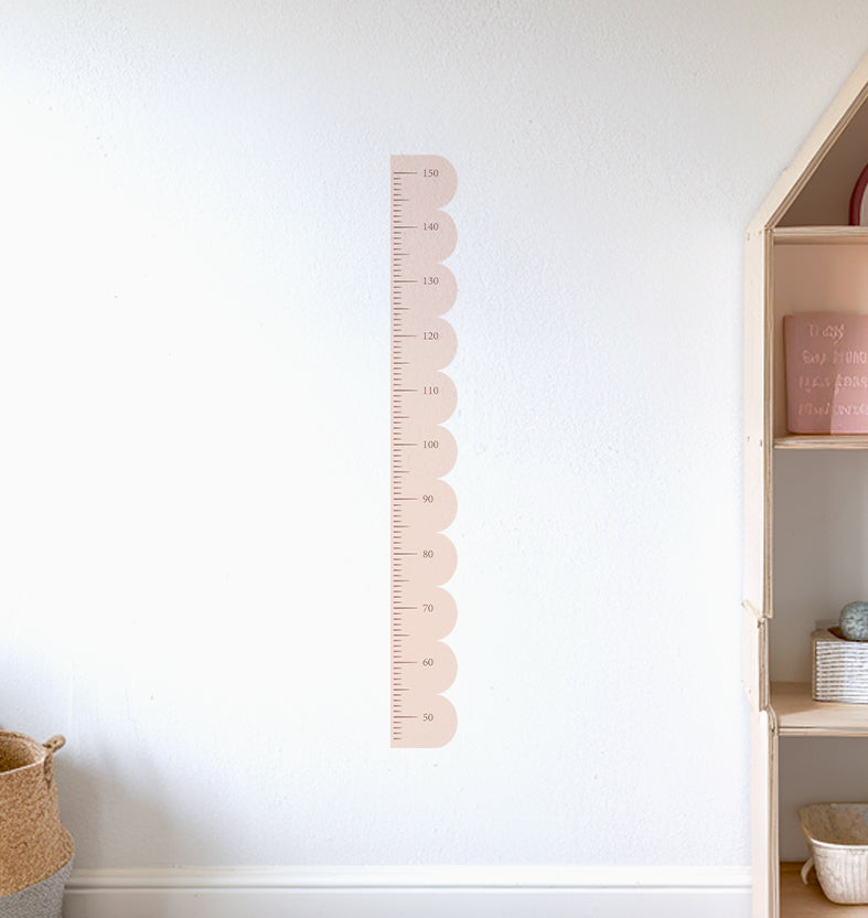 Scallop Kids Height Chart Wall Sticker