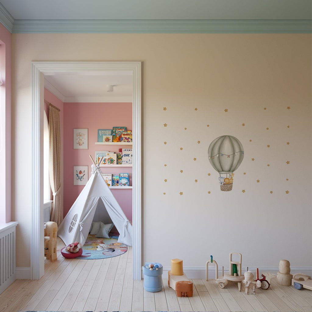 Sky High Adventures Balloon Safari Nursery Wall Sticker - Nursery Stickers