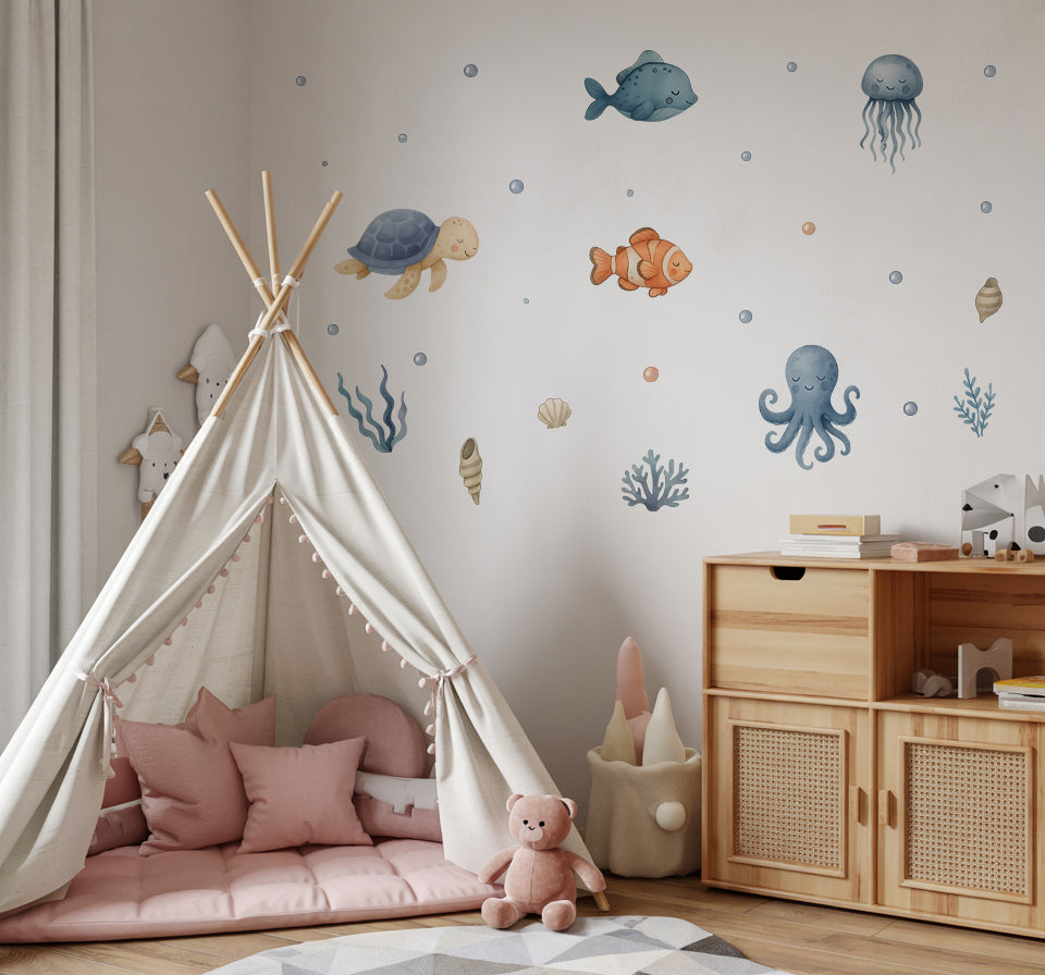 Ocean Life Nursery Wall Stickers