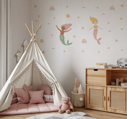 Mermaid Dreams Nursery Wall Stickers - Nursery Stickers