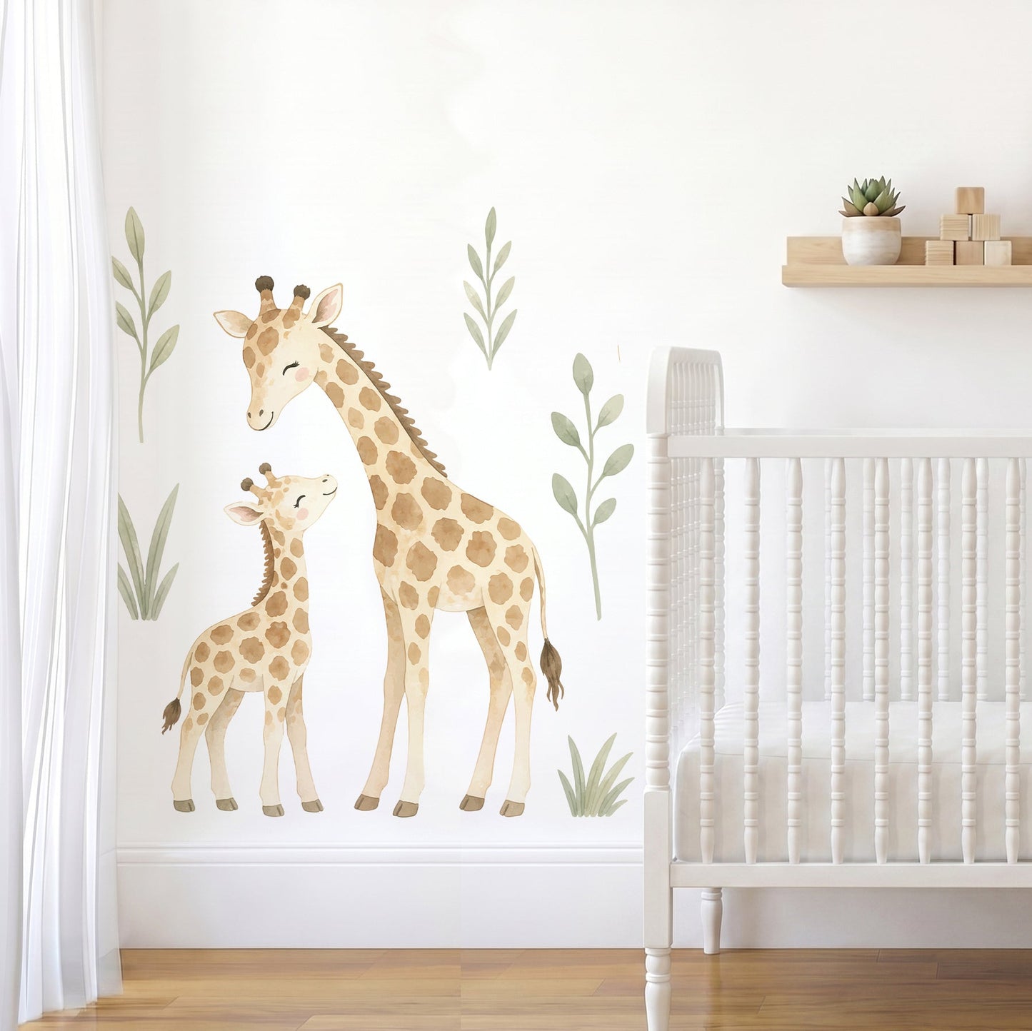 Giraffe Family Nursery Wall Stickers