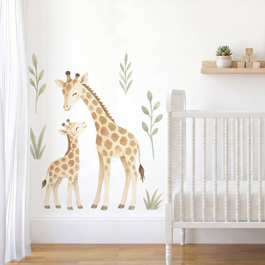 Giraffe Family Nursery Wall Stickers