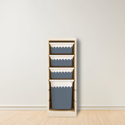 Wavy Scallop Stickers For Ikea Trofast Drawer (Side Facing Vertical Units)