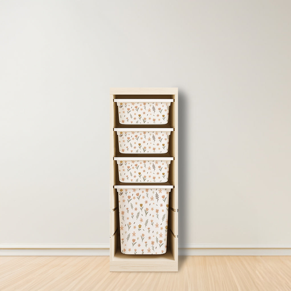 Wildflower Stickers For Ikea Trofast Drawers (Side Facing Vertical Units)