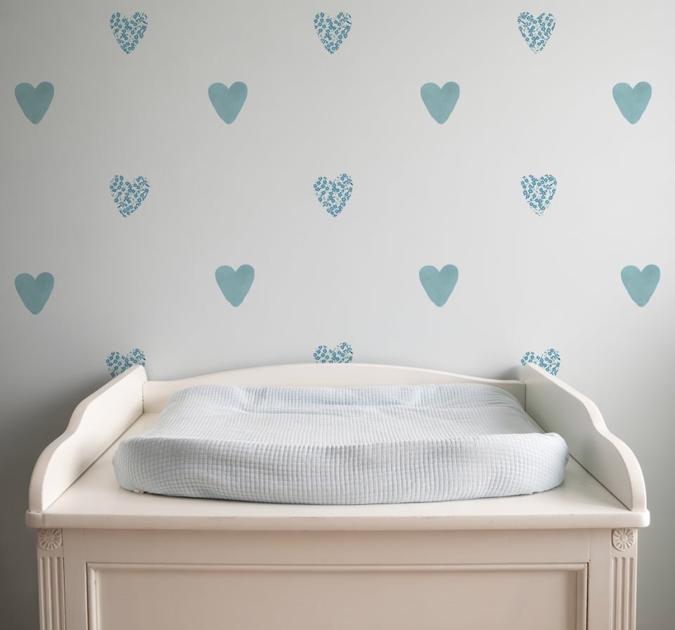 Floral Heart Nursery Wall Stickers - Nursery Stickers
