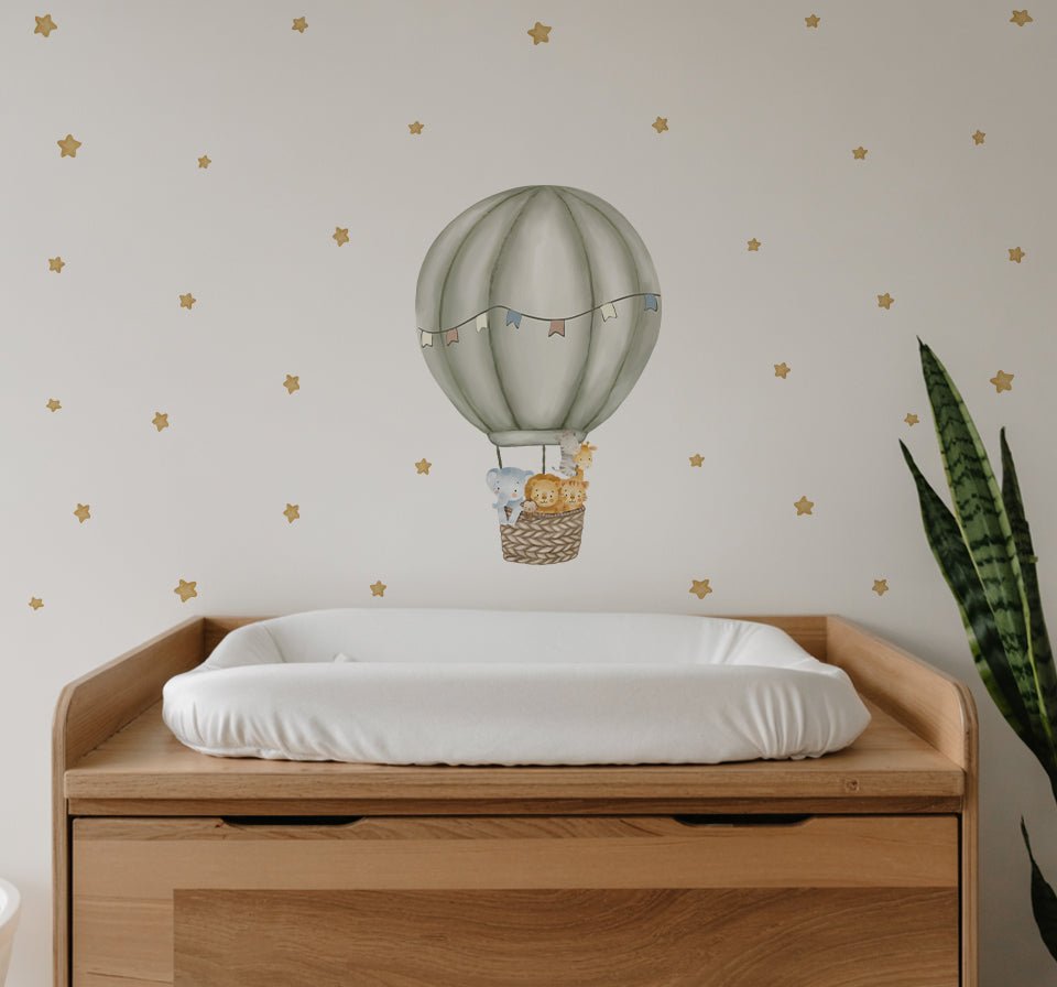 Sky High Adventures Balloon Safari Nursery Wall Sticker - Nursery Stickers