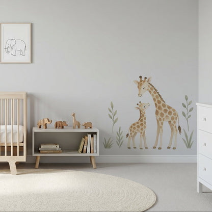 Giraffe Family Nursery Wall Stickers