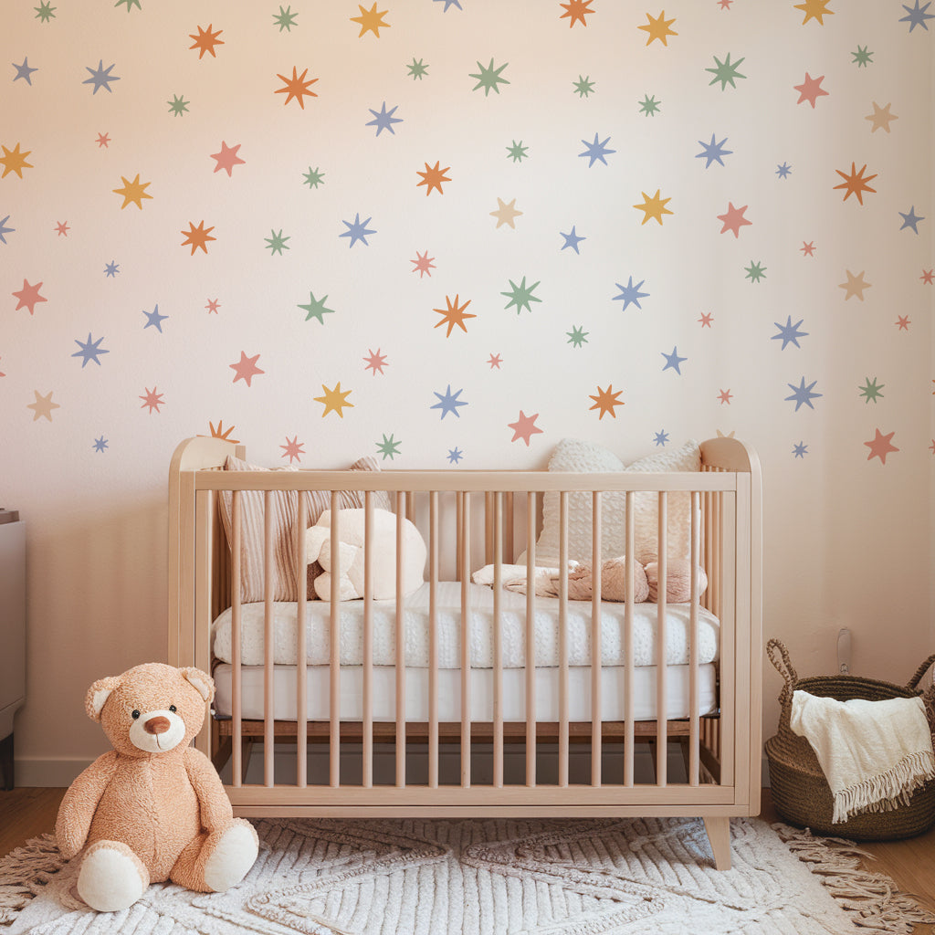 Scandi Starburst Nursery Wall Stickers