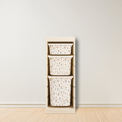 Wildflower Stickers For Ikea Trofast Drawers (Side Facing Vertical Units)