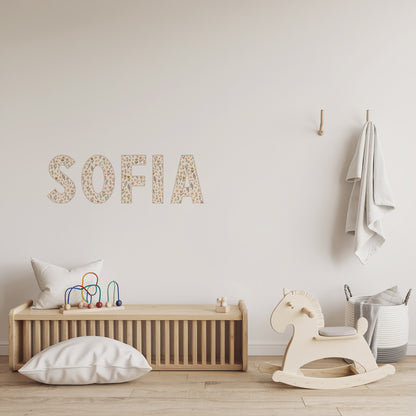 Wildflower Personalised Names Wall Stickers