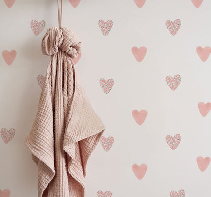 Floral Heart Nursery Wall Stickers - Nursery Stickers