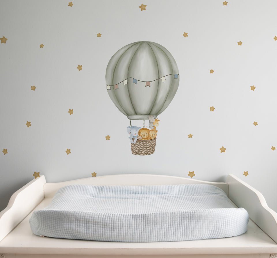 Sky High Adventures Balloon Safari Nursery Wall Sticker - Nursery Stickers
