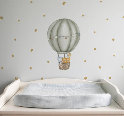 Sky High Adventures Balloon Safari Nursery Wall Sticker - Nursery Stickers