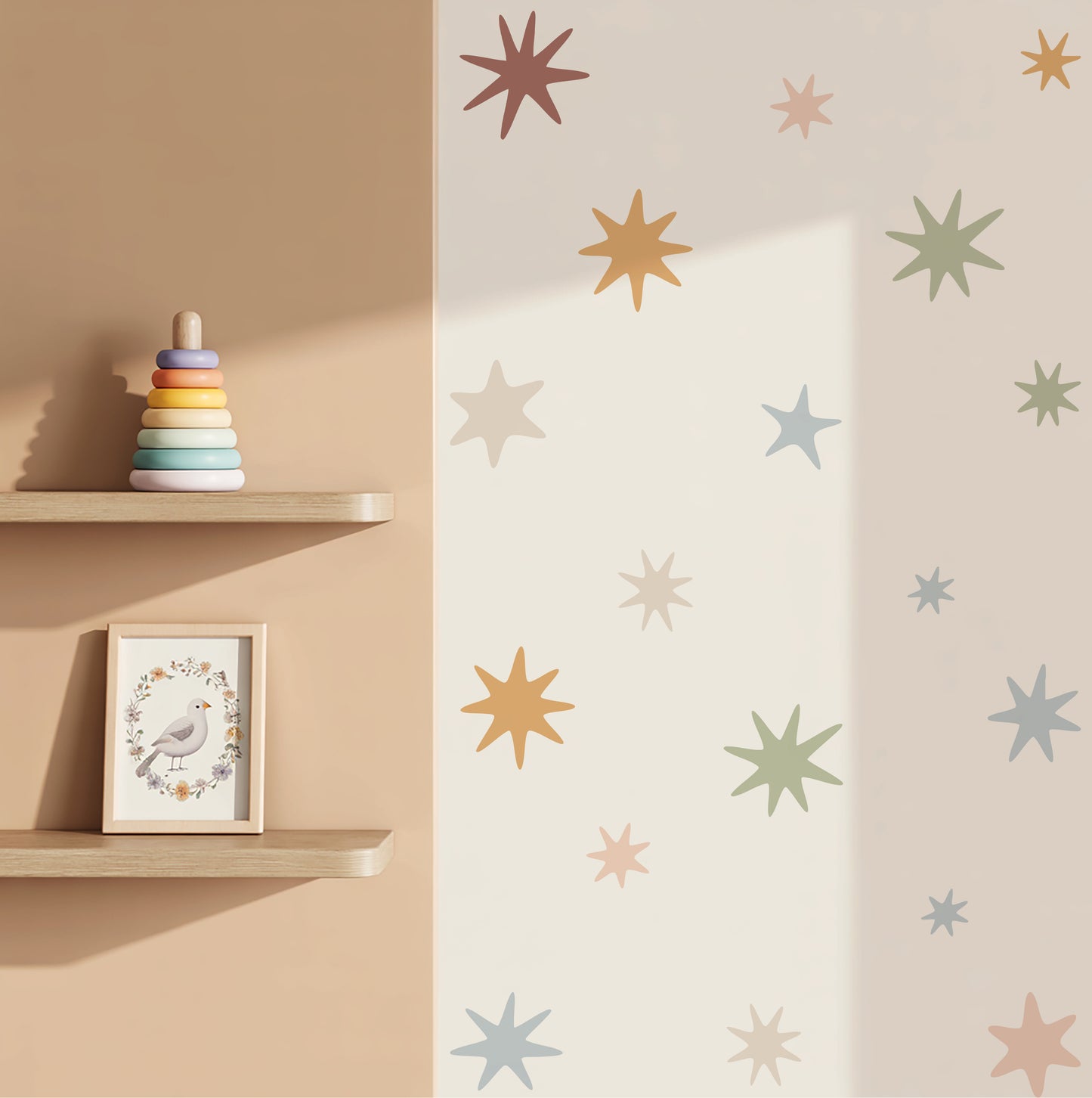 Scandi Starburst Nursery Wall Stickers
