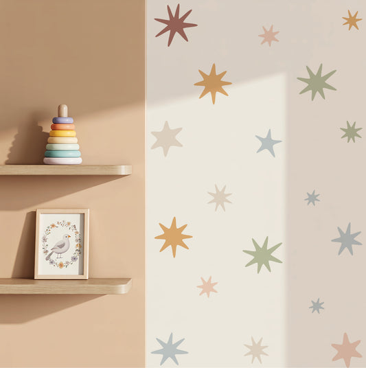 Scandi Starburst Nursery Wall Stickers