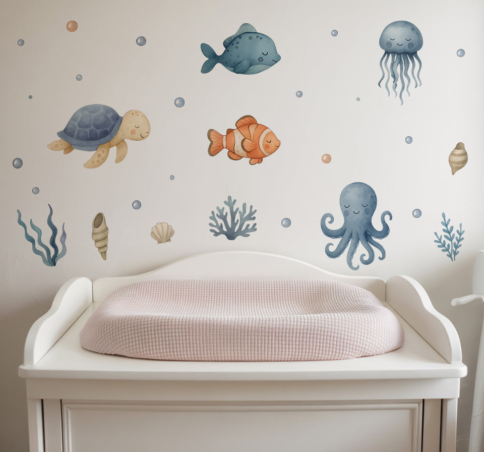 Ocean Life Nursery Wall Stickers