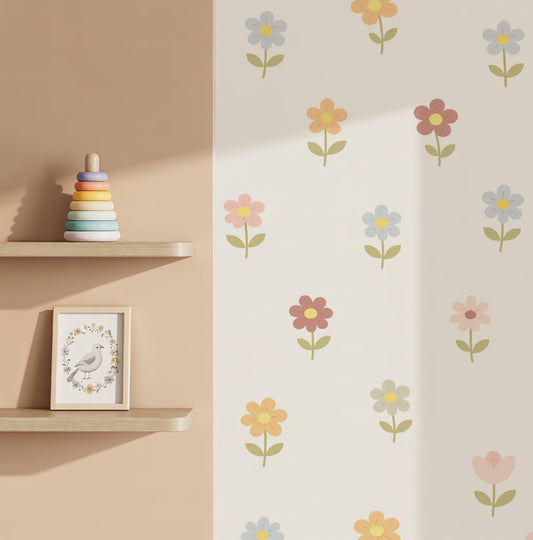 Little Bloom Flowers Nursery Wall Stickers