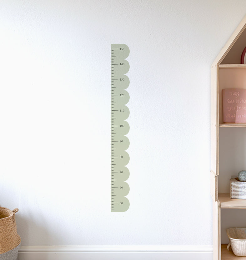 Scallop Kids Height Chart Wall Sticker