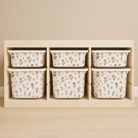 Wildflower Stickers For Ikea Trofast Drawers