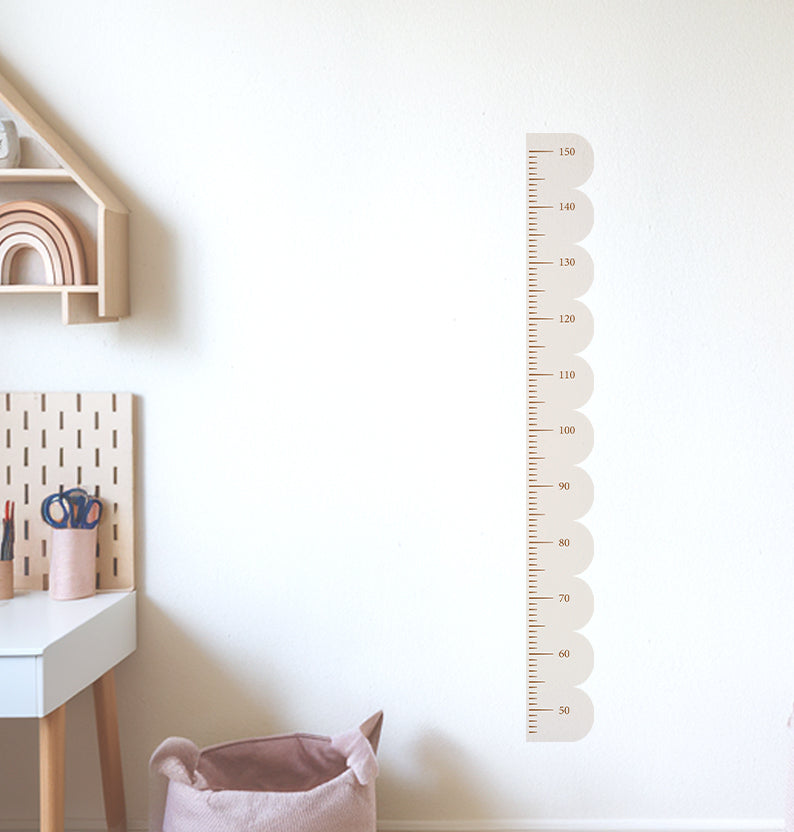 Scallop Kids Height Chart Wall Sticker