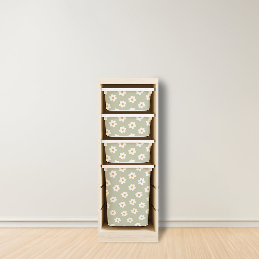 Daisy Stickers For Ikea Trofast Drawer (Side Facing Vertical Units)