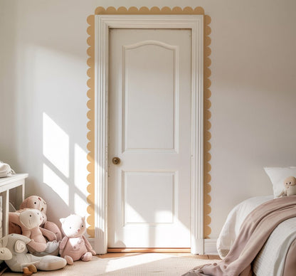 Block Coloured Scalloped Border Decal Wall Sticker - Nursery Stickers