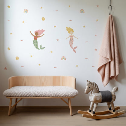 Mermaid Dreams Nursery Wall Stickers - Nursery Stickers