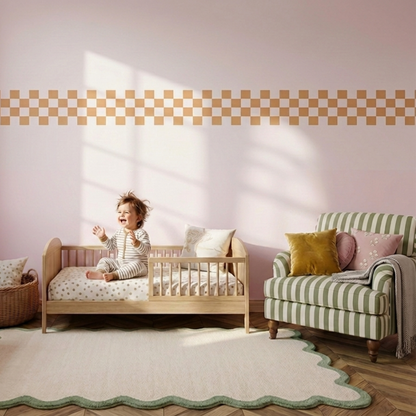 Checkerboard Border Wall Stickers