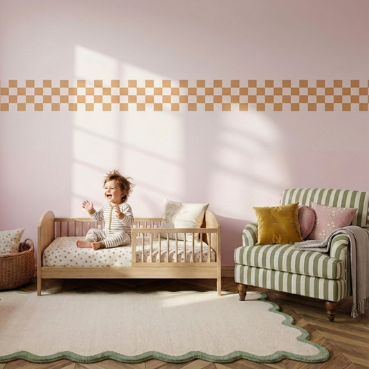 Checkerboard Border Wall Stickers