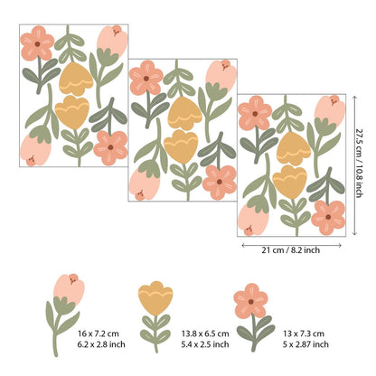 Boho Flowers Nursery Wall Stickers - Nursery Stickers