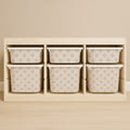 Vintage Linen Tile Stickers For Ikea Trofast Drawers