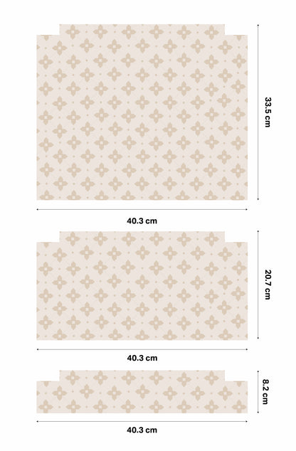 Vintage Linen Tile Stickers For Ikea Trofast Drawers (Side Facing Vertical Units)